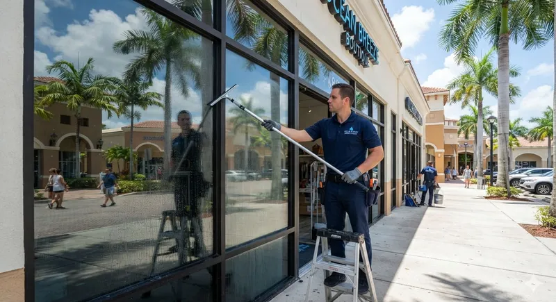 Commercial window cleaning for Plantation businesses