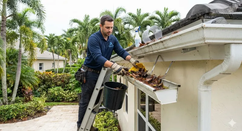 Gutter cleaning service in Plantation, FL