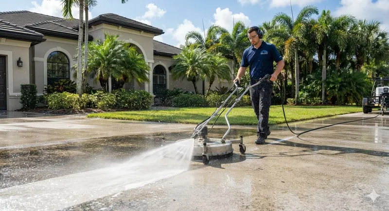 Pressure washing exterior cleaning in Plantation, FL