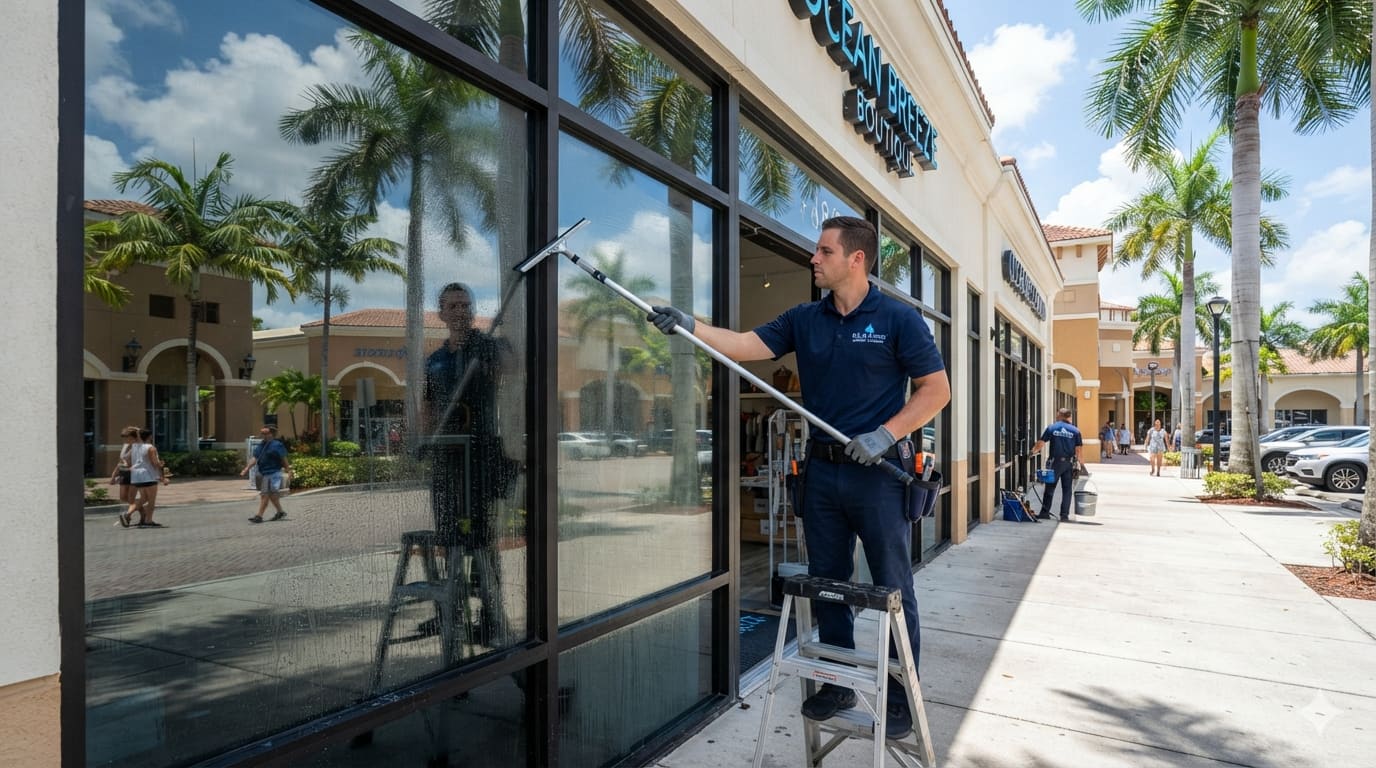 Commercial window cleaning for Plantation businesses