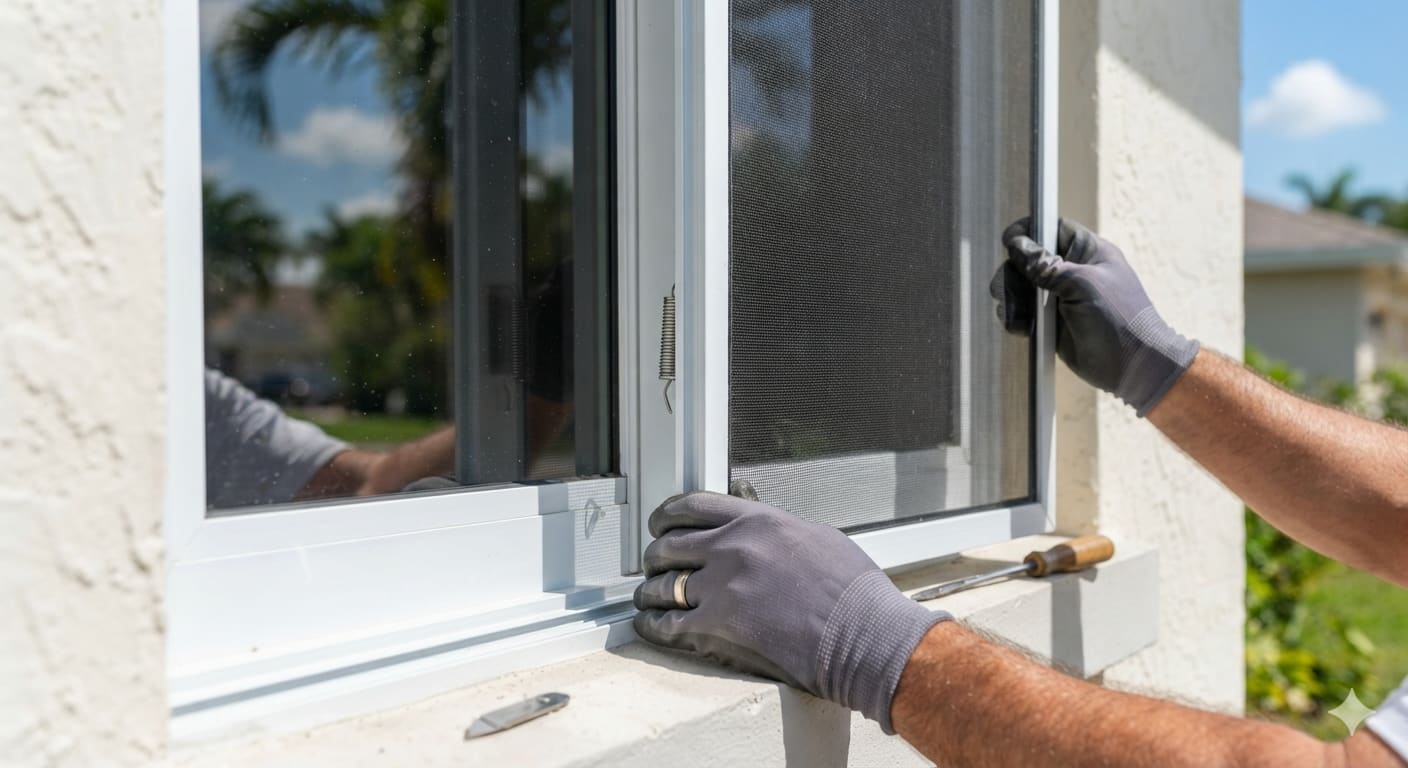Window screen repair and replacement in Plantation, FL