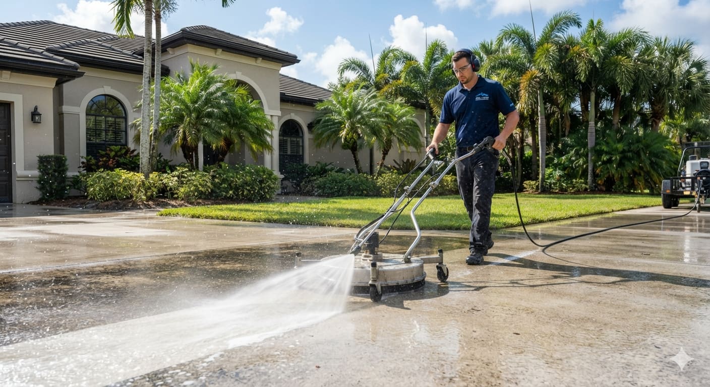 Pressure washing exterior cleaning in Plantation, FL